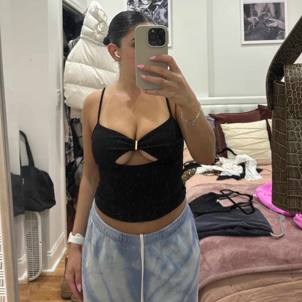Black Cutout Tank